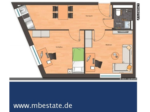 Apartamento de 2 divisões em Nuremberg, Germany N.º 186543
