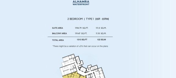2 chambres Appartement à Al Hamra Village, UAE No. 107095 20