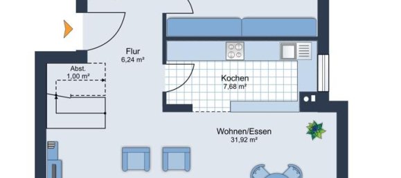 Дуплекс с 1 спальней в Майнц, Германия № 357552 2
