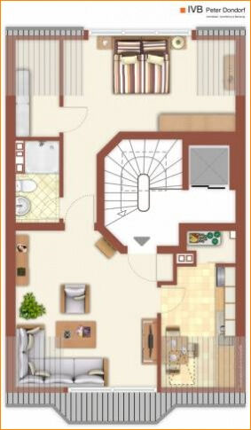 2غرفة شقة في Aachen, Germany رقم 55981