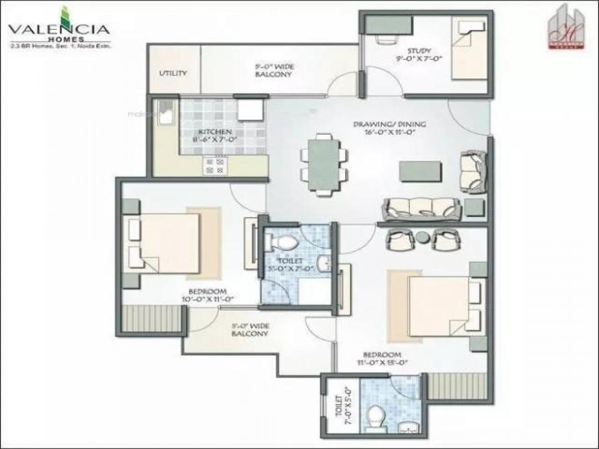 Casa T2 em Noida, India N.º 67221