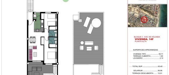 Бунгало с 2 спальнями в Миль Пальмерас, Испания № 9704 12