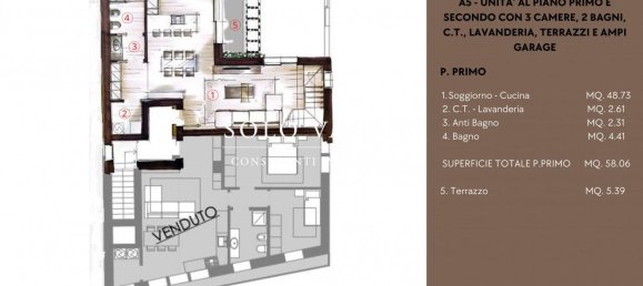 4 rooms Duplex in Castelfranco Veneto, Italy No. 54247 16