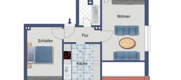 2غرفة شقة في Bonn, Germany رقم 7791 2