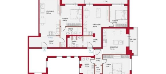 2 rooms Apartment in Rome, Italy No. 274966 13