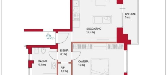2 rooms Apartment in Rome, Italy No. 274966 11