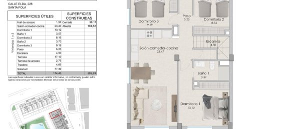 3 bedrooms Penthouse in Santa Pola, Spain No. 14344 7