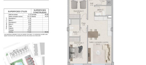 3 Schlafzimmer Wohnung in Santa Pola, Spain, Nr. 9664 7