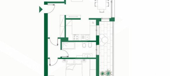 2-Zimmer Wohnung in Bologna, Italy, Nr. 24963 32