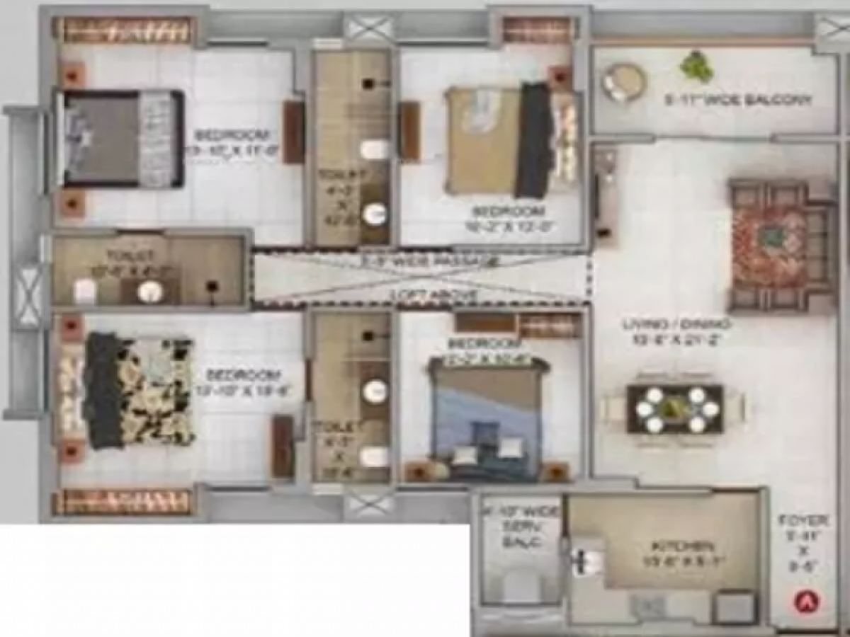 Дом с 4 спальнями в Колката, Индия № 22575