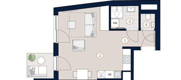 Studio in Döbling, Austria, Nr. 247862 9