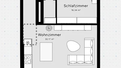 Квартира с 2 комнатами в Крамзах, Австрия № 261722