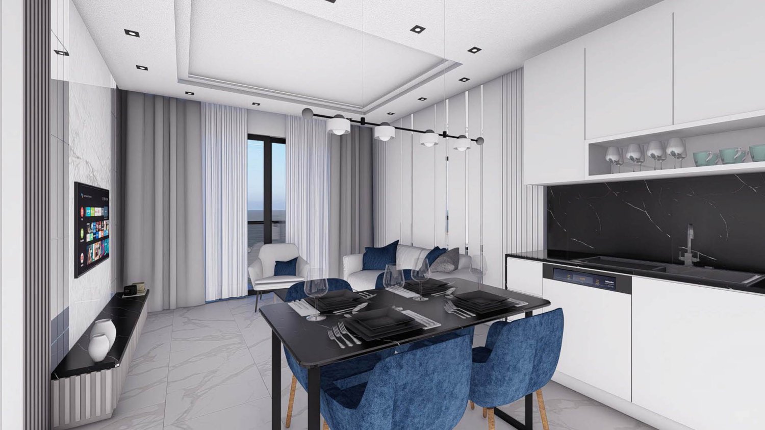 Apartment 3+1 in Kavi Velux, Kargicak, Turkey No. 35877