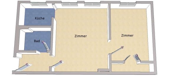 2غرفة شقة في Potsdam, Germany رقم 233987 15