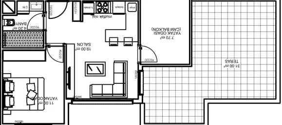 شقة 2+1 في Aksu, Turkey رقم 32897 13