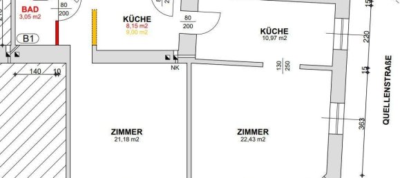 2غرفة شقة في Favoriten, Austria رقم 128171 22