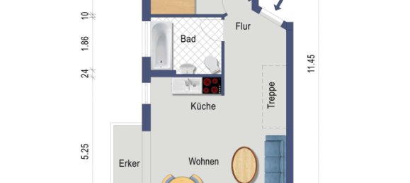 1 غرف نوم منزل ذو طابقين في Wiesbaden, Germany رقم 220443 14