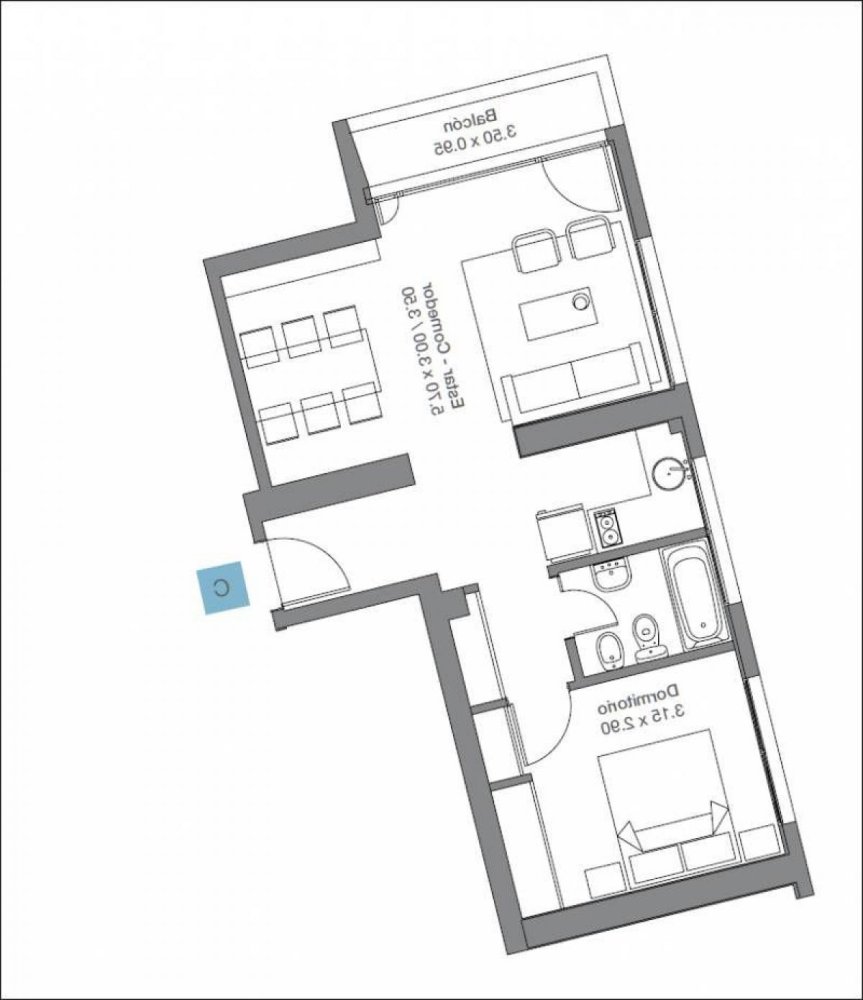 Studio à Buenos Aires, Argentina No. 97301