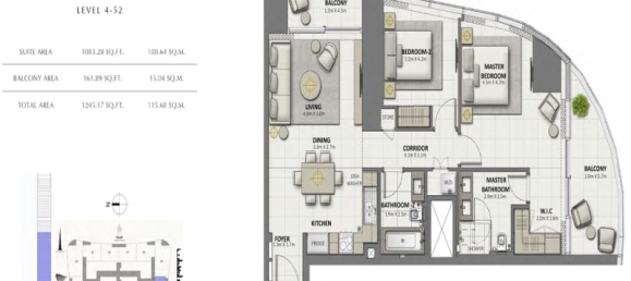 2 Schlafzimmer Wohnung in Palm Jumeirah, UAE, Nr. 195698 13