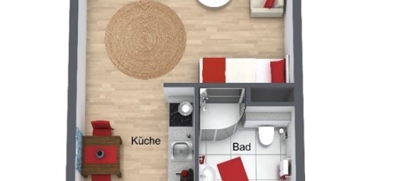 Квартира с 1 спальней в Мангейм, Германия № 23828 6