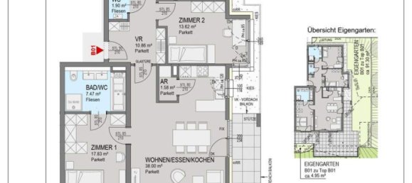 Квартира с 4 комнатами в Грац, Австрия № 214430 2