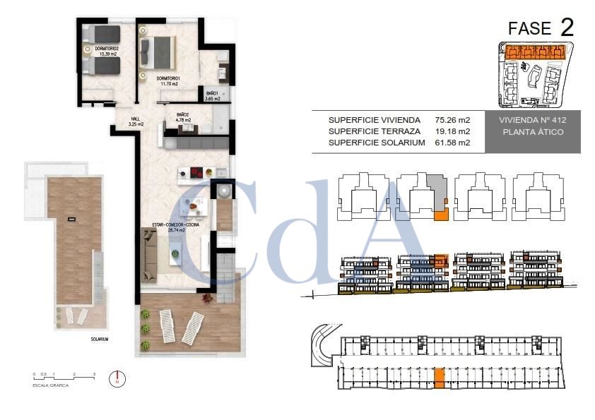 2 Schlafzimmer Wohnung in Orihuela, Spain, Nr. 6239