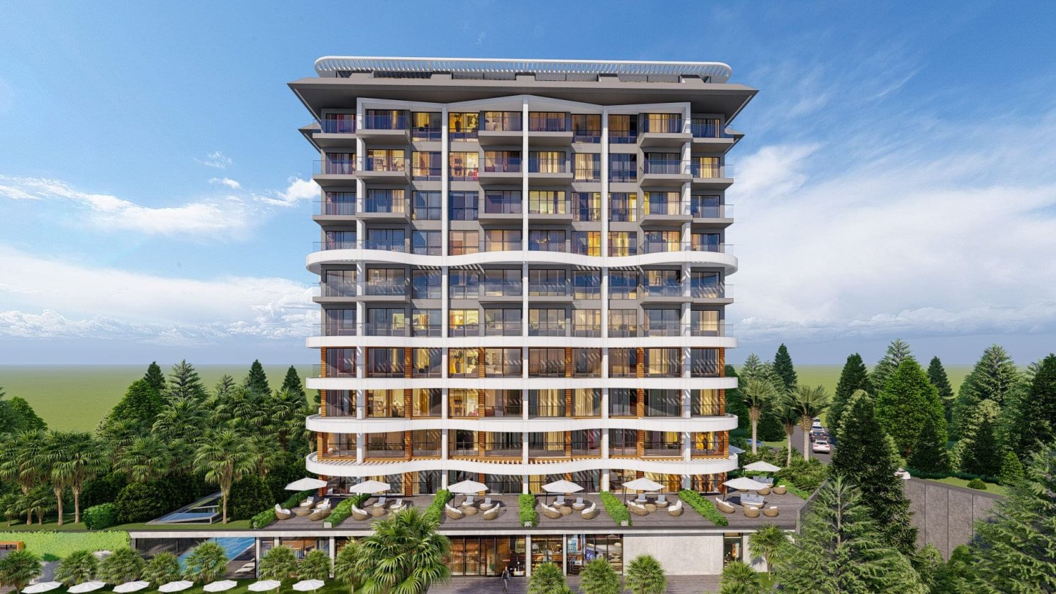 Квартира 1+1 в Kavi Skyland, Демирташ, Турция № 37127