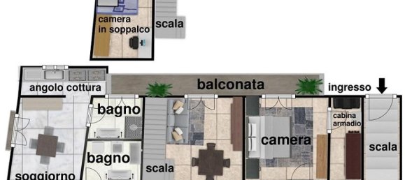 4 rooms Apartment in Naples, Italy No. 1785 26