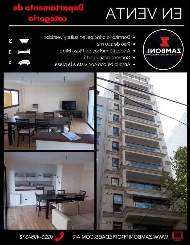 3 Schlafzimmer Wohnung in Mar del Plata, Argentina, Nr. 65515