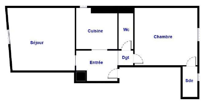 1 chambre Appartement à Le Bourget, France No. 172439