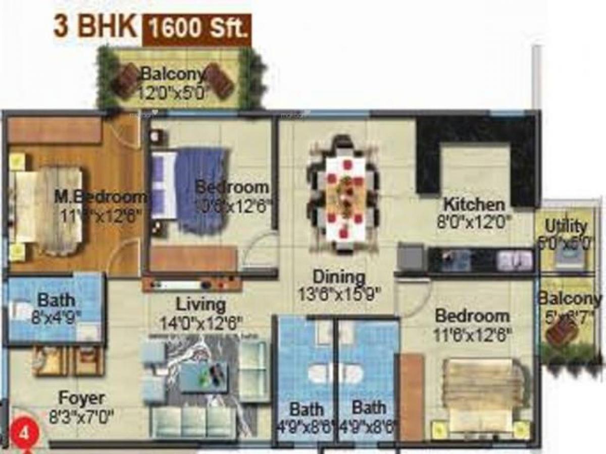 3 bedrooms House in Bangalore, India No. 44208