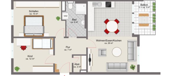 3 rooms Apartment in Dachau, Germany No. 351712 14
