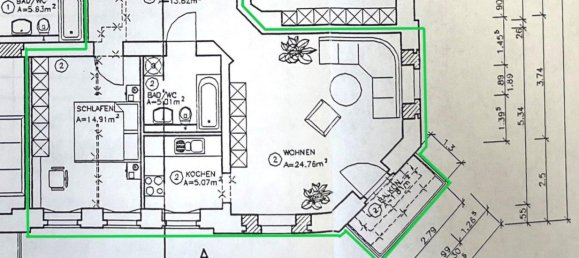 Квартира с 1 спальней в Дрезден, Германия № 243741 3