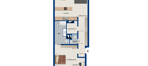 2غرفة شقة في Frankfurt am Main, Germany رقم 34875 8