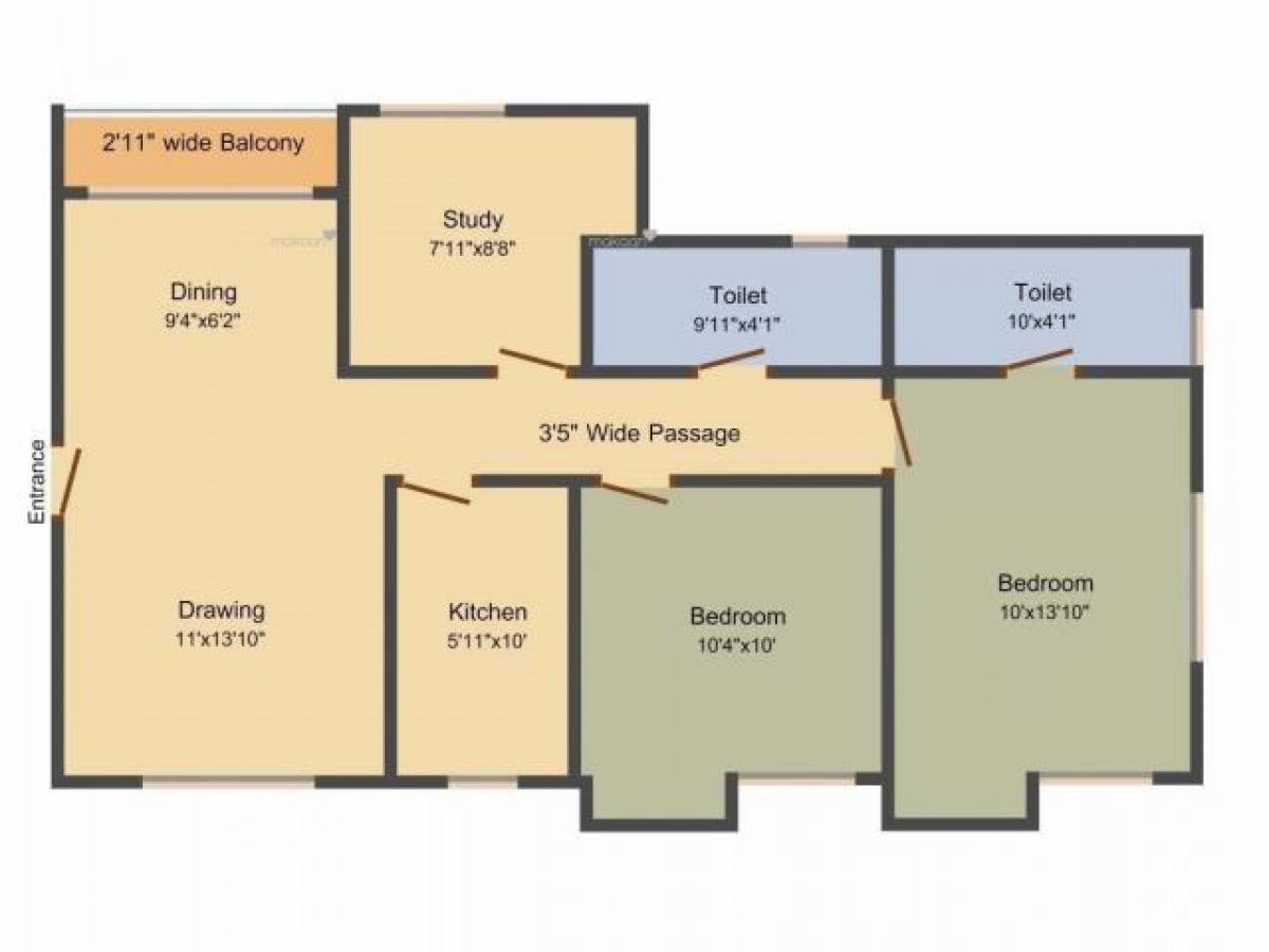 Дом с 2 спальнями в Колката, Индия № 43509