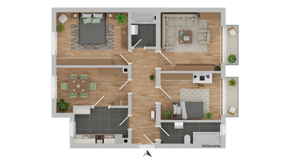3 Schlafzimmer Wohnung in Mannheim, Germany, Nr. 260467