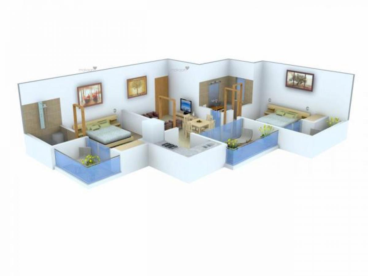 2 Schlafzimmer Haus in Ghaziabad, India, Nr. 61728