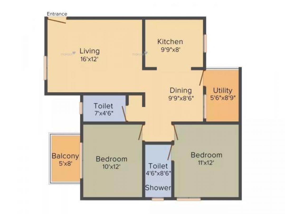 2 bedrooms House in Bangalore, India No. 53957