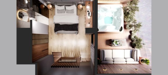 Пентхаус 1+1 в Anta Neon home, Анталья, Турция № 40041 3