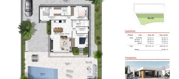 3 غرف نوم فيلا في Banos Y Mendigo, Spain رقم 9226 2