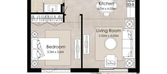 Apartamento T1 em Town Square, UAE N.º 65810 8