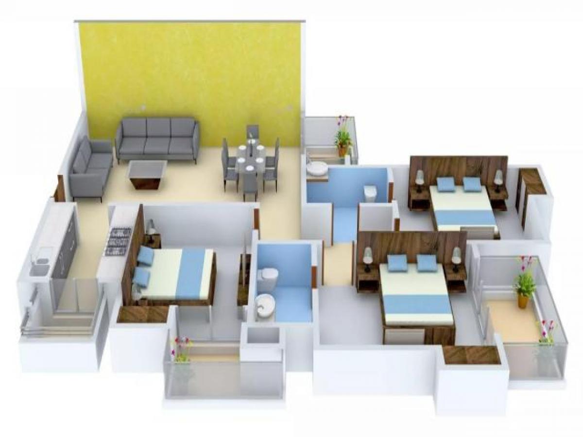 3 bedrooms House in Faridabad, India No. 19377