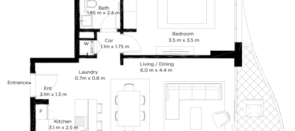 Квартира с 1 спальней в THE BAY RESIDENCE, Mina Al Arab, ОАЭ № 59571 21