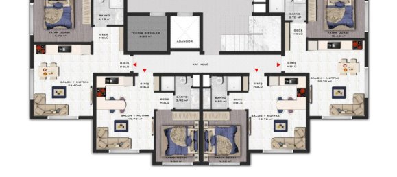 2غرفة شقة في Alanya, Turkey رقم 29944 23