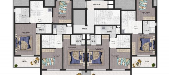 2غرفة شقة في Alanya, Turkey رقم 29944 21