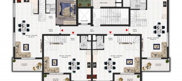 2غرفة شقة في Alanya, Turkey رقم 29944 20