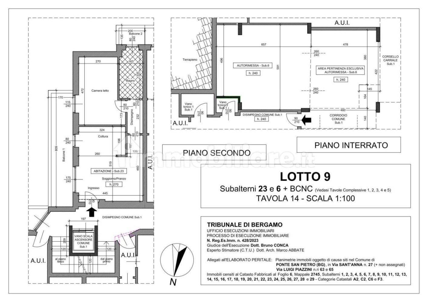 Apartamento de 2 dormitorios en Ponte San Pietro, Italy No. 62666