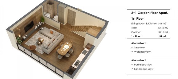 Apartamento de 2 divisões em Muratpasa, Turkey N.º 32391 21