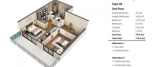 Apartamento de 2 divisões em Muratpasa, Turkey N.º 32391 18