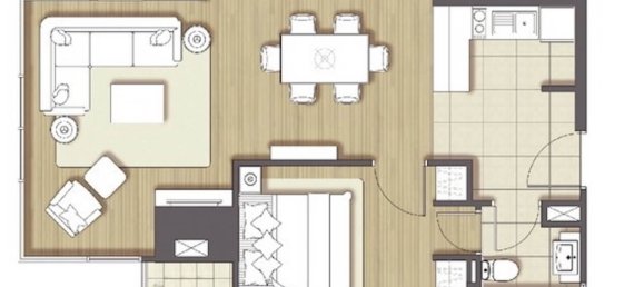 شقة 1 غرف نوم  في Bangkok, Thailand رقم 2881 13